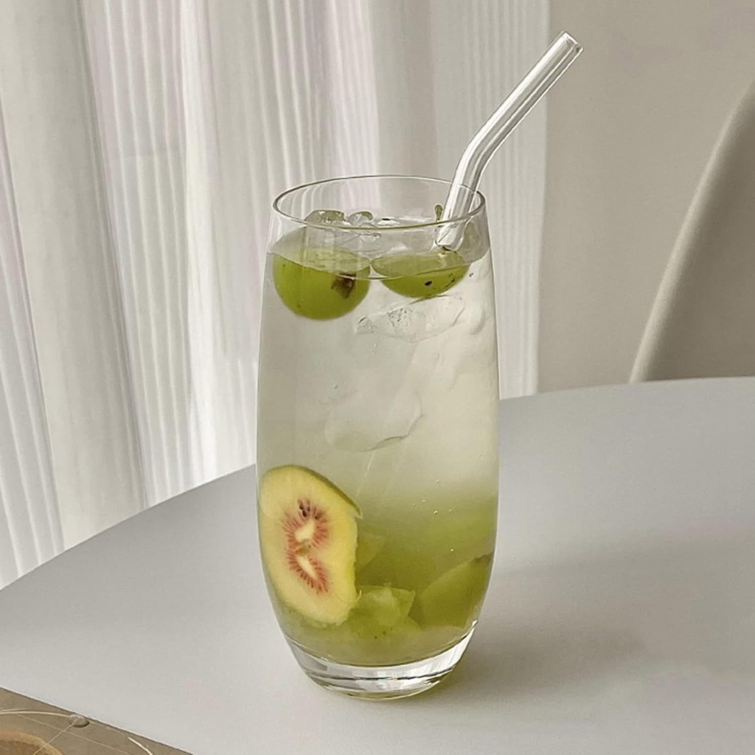 カクテルグラス クリスタルガラス 530ml ストロー付きコリンカップ モヒート バーテンダー モヒートカップ カフェ レストラン ホテル 居酒屋 業務用 飲食店 ドリンクカップ ダイニングルーム ビ