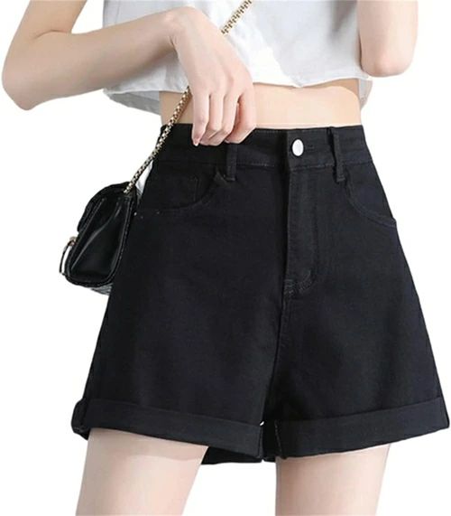 短パン レディース デニム ミニパンツ ショットパンツ 夏ミニパンツ ショーパン ジーンズ ボトムス ミニ丈 ハイウエスト カジュアル ゆったり 無地 美脚 脚長 シンプル 可愛い 通学 リーゾト 普