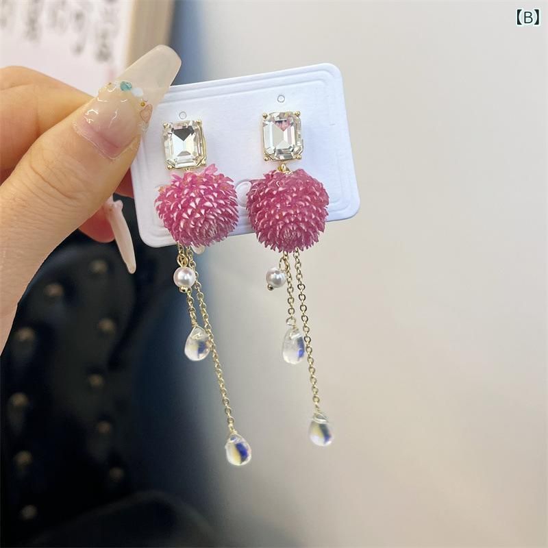 beautivityのピアス 花 フラワー 揺れる 大ぶり 蝶結び リボン ドライフラワー レジン ボタニカル 記念日 贈り物 ギフト プレゼント アクセサリー ジュエリー 華やか 樹脂 押し花 パーティー フォーマル お出かけ｜アングル2