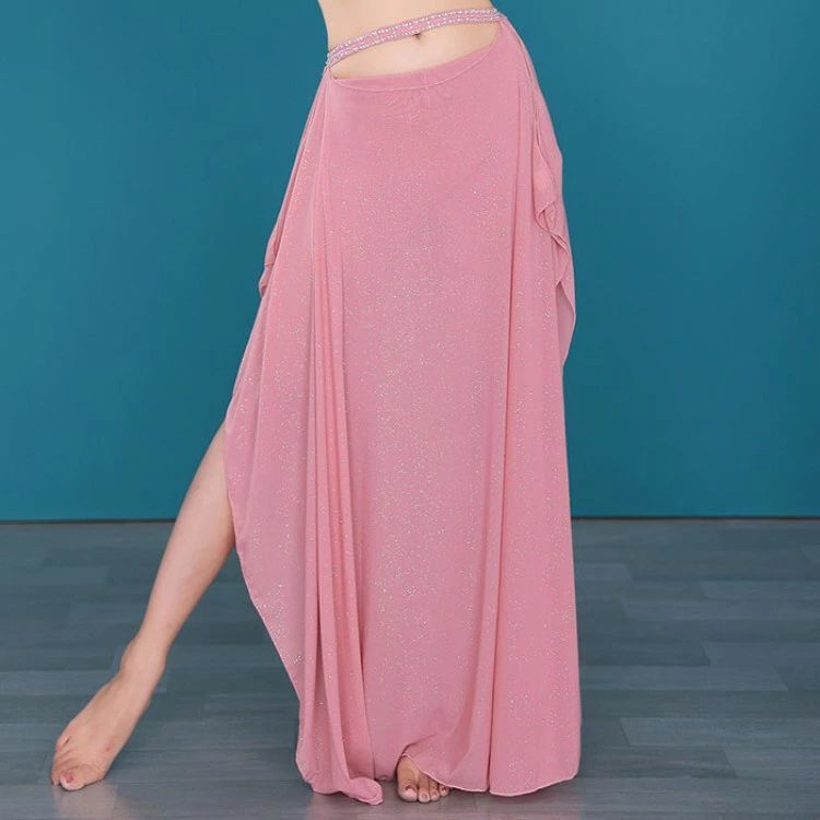 ベリーダンス スカート ロング丈 インナーパンツ付き スリット 美脚 美シルエット ベリーダンス衣装 着 練習着 衣装 ウェア ダンス衣装 ピ ダンス用 レディース