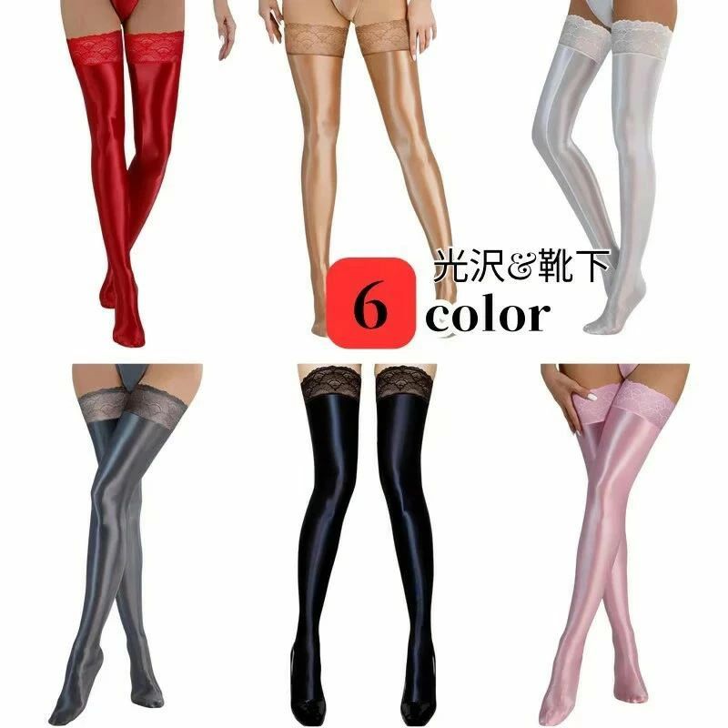 樂天商城 - 【送料無料】光沢 ニーハイ ストレッチ レギンス パーティー 靴下 女王様系 大人 レディース SM レザー ホールダンス コス ソックス 靴下 小物 コスプレ道具 靴下