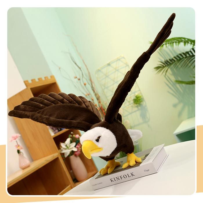 beautivityのぬいぐるみ タカ たか 鷹 リアル鳥類 動物おもちゃ ワシ イーグル 本物 そっくり 置物 贈り物 かっこいい 男の子 女の子 寝室 部屋 インテリア こどもの日｜アングル3