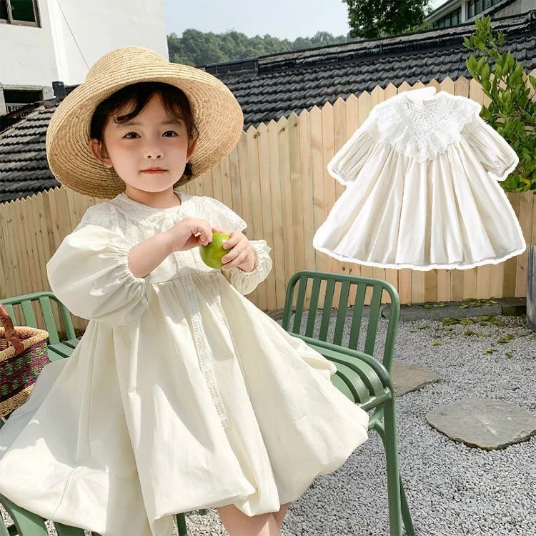 【送料無料】韓国子供服 ワンピース 女の子 ベビー フォーマル 姫様 秋 長袖 プリ...
