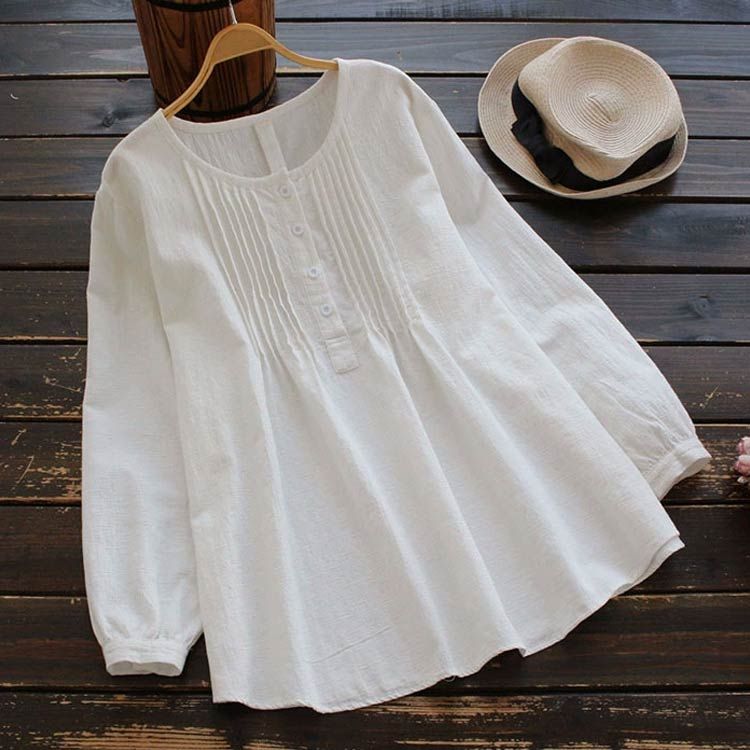 【送料無料】レディース シンプル 長袖 uvカット 無地 チュニック 春 大きいサイズ ブラウス ブラウス 夏 体型カバー トップス カジュアル ゆったり 綿麻 おしゃれ uvカット OL 通勤 プルオーバー トップス 無地 シンプル 50代 30代 40代 体型カバー