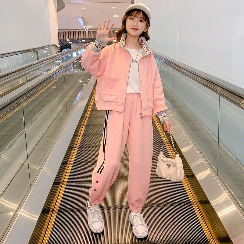 【送料無料】子供服 子ども用ジャージ セットアップ キッズ 女の子 長袖 春秋 上下...