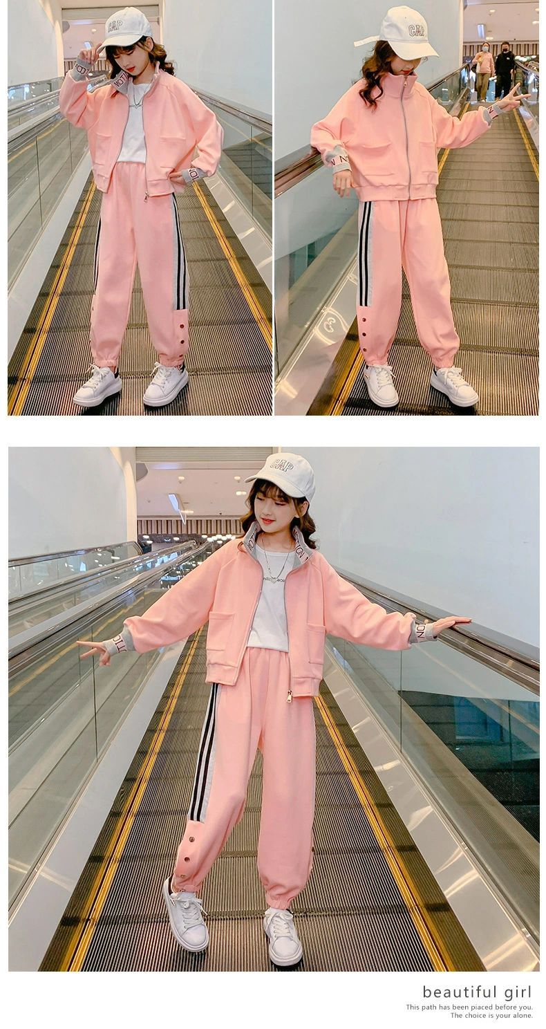 【送料無料】子供服 子ども用ジャージ セットアップ キッズ 女の子 長袖 春秋 上下...