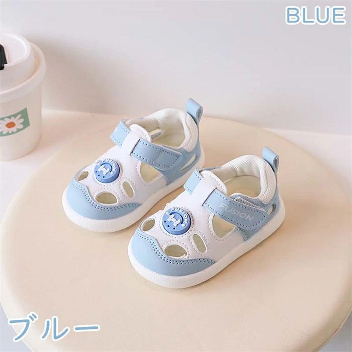 12-16cm ベビーサンダル 子ども キッズ 赤ちゃん 夏靴 おでかけ キッズサンダル つま先保護 柔らか 夏 靴 可愛い 子供 夏物 女の子 通気性 公園 新生児 ルームシューズ マジックテープ サマーサンダル 12cm 13cm 14cm 15cm 16cm 送料無料 3