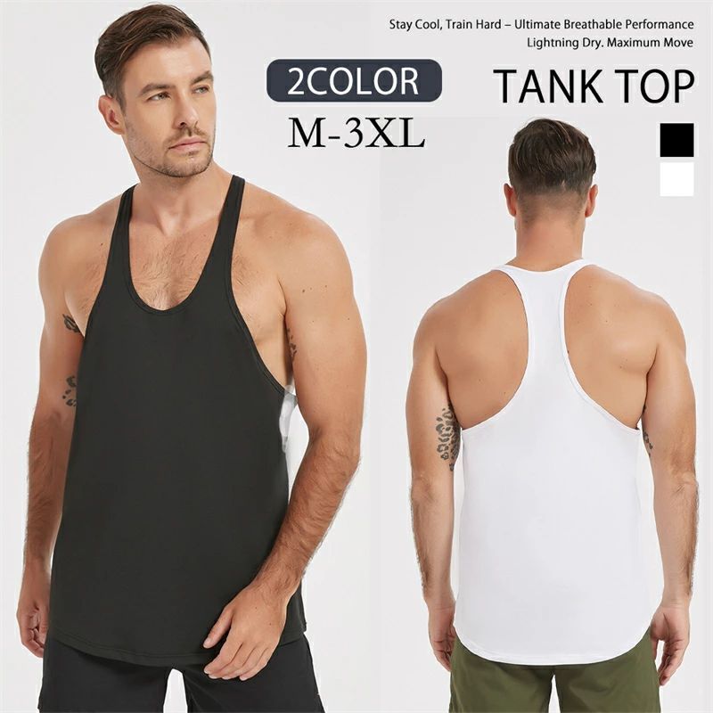 メンズ タンクトップ ノースリーブ 筋トレ フィットネスウェア スポーツウェア ストレッチ ランニングウェア ジム トレーニングウェア トップス ファッション 大きいサイズ 伸縮性 夏服 M-3XL 送料無料