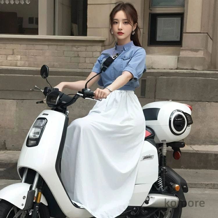 【送料無料】バイク用レッグカバー 紫外線対策 日焼け対策 UPF50+ スクーター 巻き...