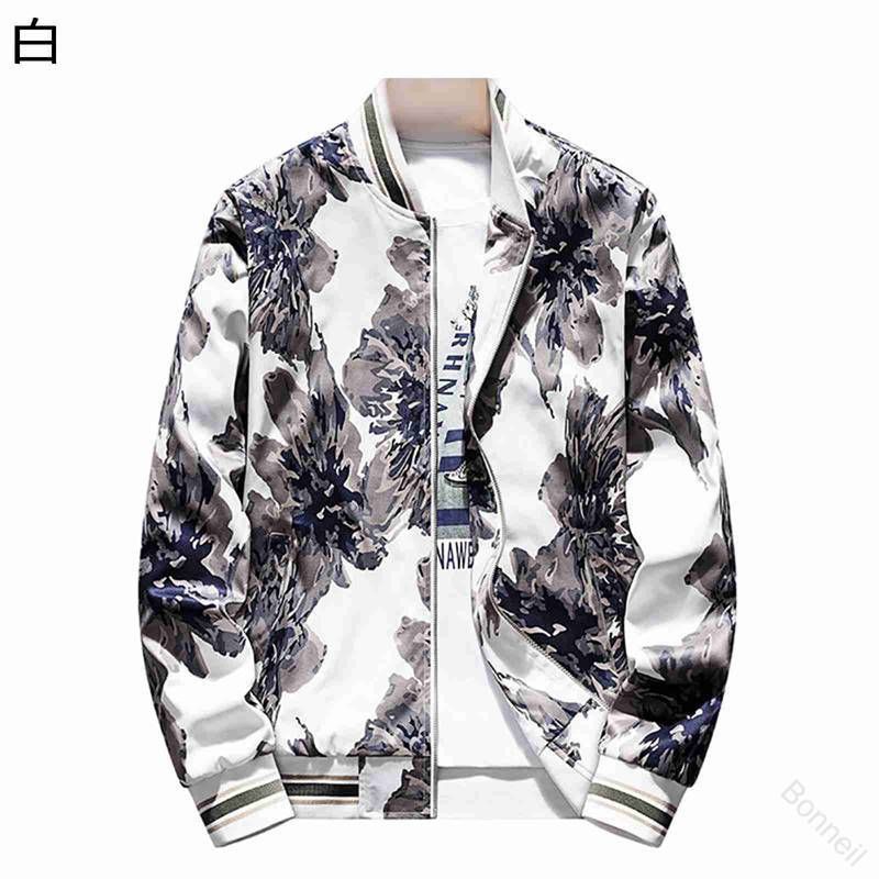 乐天商城 - スタジャン メンズ ジャンパー アロハ 花柄 ベースボールジャケット 総柄 ハワイアン カジュアル スタジアムジャンパー ヴァーシティ アメカジ 防風防寒 ワイドシルエット ブルゾン 春秋冬用 普段着 トレンドファッション