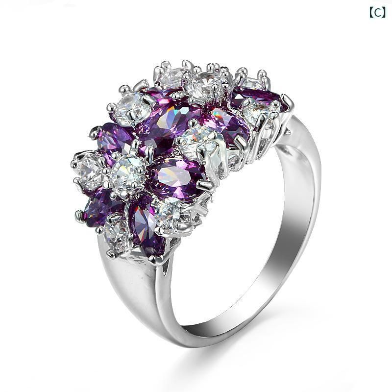 beautivityの指輪 ルビー ジルコニア フラワー レッド 大粒 ビジュー 大ぶり ジュエリー アクセサリー パーティー お呼ばれ 記念日 誕生日 プレゼント ギフト 贈り物 華やか キラキラ 11号 13号 15号 ゴージャス 装飾｜アングル3