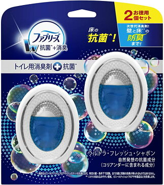 ファブリーズ W消臭 トイレ用消臭剤+抗菌 ウルトラ・フレッシュ・シャボン 2個パック(6ml*2個入)【ファブリーズ(febreze)】