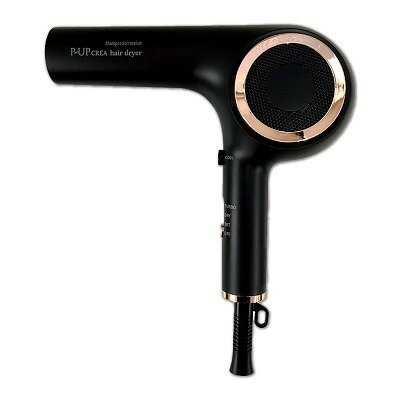 フロンテ P-UP CREA クレア ヘアドライヤー ブラック ピーアップ P-UP CREA hair dryer 日本製 BLDCモーターで寿命長持ち、低温設計・髪に優しく・美しく、省電力化、軽量510g 高級感デザイン