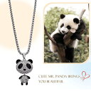 【ネコポス便対応】パンダ ネックレス panda ロングネックレス 錆びない ネックレス ギフトプレゼント アクセサリー ジュエリー