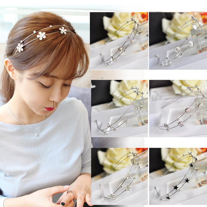 【ネコポス便対応】種類たくさん フラワー カチューシャ 星 スター ヘアバンド 髪飾り ギフト プレゼント