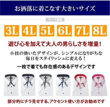 半袖 ワイシャツ 3l 4l 5l 6l 大きいサイズ 半袖 yシャツ 白 カッターシャツ クールビズ メンズ シャツ 大きい ボタンダウン ドゥエボットーニ 襟高 大きいサイズの服 半袖 メンズ おしゃれ ノーネクタイ 衿 45 47 49 51 54 57 形態安定(イージーケア) 2枚以上で送料無料