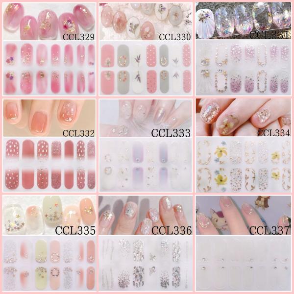 CCL329~ ハンド用 ネイルシール ハンドネイルシール 貼るだけ 簡単 手 フルカバー 夏 花 立体 韓国 ネイルステッカー