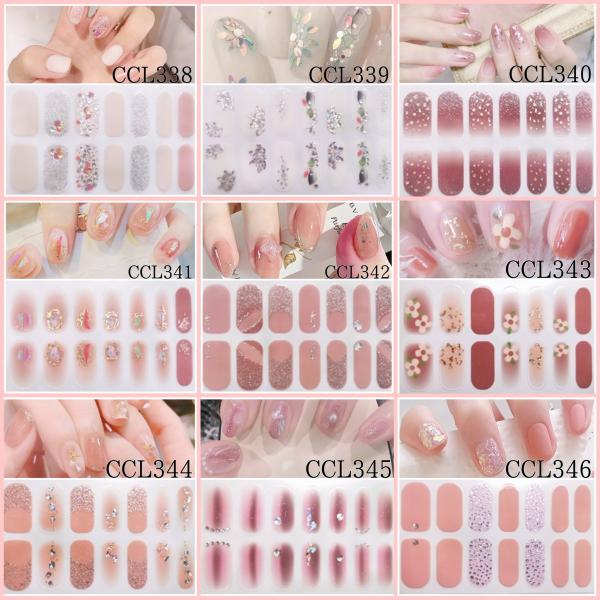 CCL329~ ハンド用 ネイルシール ハンドネイルシール 貼るだけ 簡単 手 フルカバー 夏 花 立体 韓国 ネイルステッカー