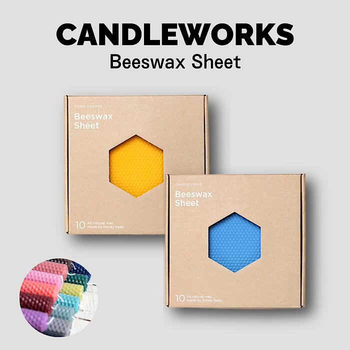 【CANDLEWORKS 100％ Pure Beeswax Sheet】蜜蝋シート キャンドル 3D 手作り レジン ハンドメイド DIY 韓国 キャンドルワークス candle Korea フレーク