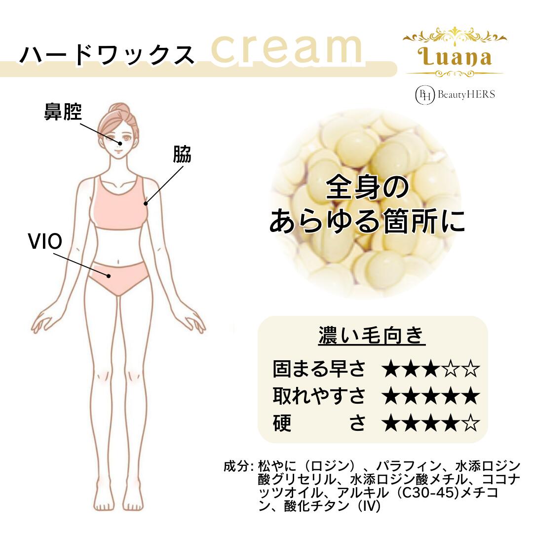 《Luana（ルアーナ）ハードワックス 500g》 ブラジリアンワックス　脱毛　脱毛商材 ワックス脱毛 お試し 自宅 セルフ 脱毛 プロ 業務用　ビーズ　粒タイプ　VIO　全身　ブラジリアン　鼻毛 2