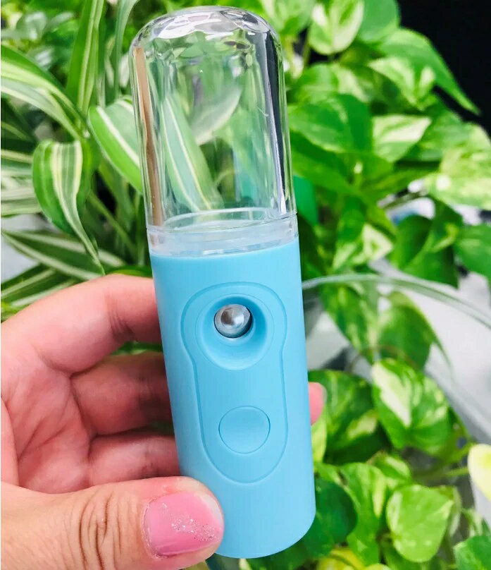 フェイススチーマー ナノミストスプレー Nano Mist spray 水色 ピンク ホワイト 桃 ナノ ハンディミスト スチーマー 保湿 補水 美肌 毛穴ケア 潤い 乾燥 USB充電式 携帯 コンパクト 美顔器 フェイススチーマー スチーム スキンケア 美白 美容家電 女性 男性 冬 プレゼント 贈り物