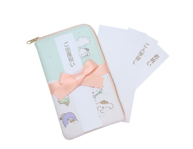 即日出荷 ご祝儀ポーチ 雲の国 アルファベット サンリオキャラクターズ サンリオ キティ ポムポムプリン 赤ちゃん 子供 母子手帳 お薬手帳 カード入れ ご祝儀...