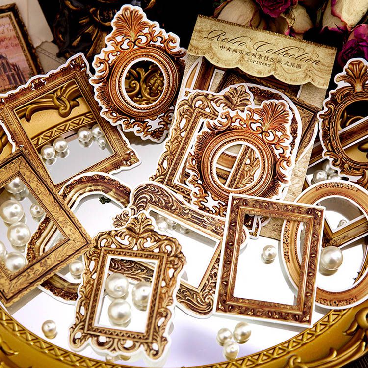 即日出荷 額縁 フレーム 素材紙 デザインペーパー 背景紙 飾り枠 20枚 おしゃれ 海外 コラージュ 素材 セット スクラップブック 素材 ペーパー ジャンク...