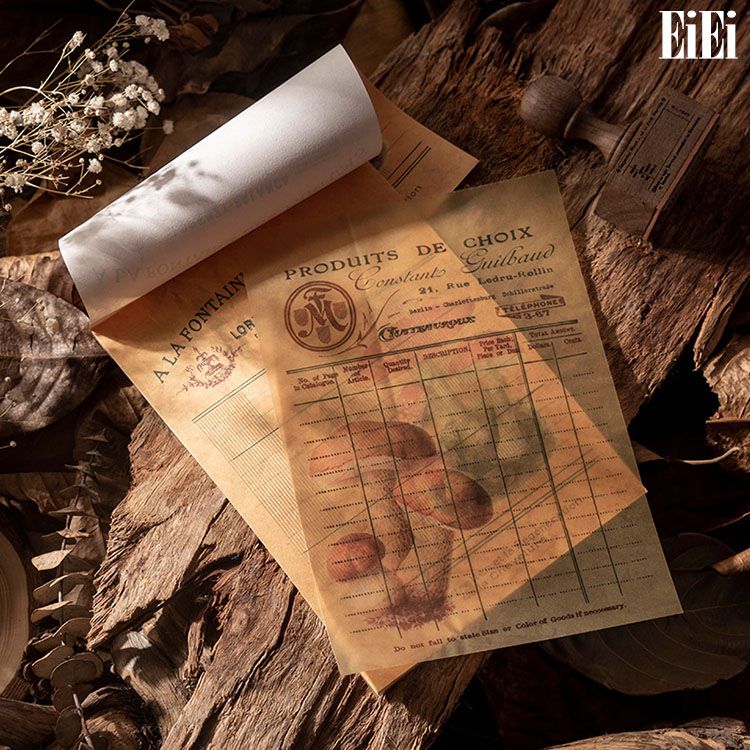 即日出荷 異素材 半透明 硫酸紙 素材紙 ブック 210×150mm 背景紙 素材ペーパー 大きいサイズ コラージュ素材 セット 20枚 ヴィンテージペーパー トレペ 素材 ペーパー トレーシングペーパー デザインペーパー 紙活 紙もの ジャーナル デコレーション アンティーク レトロ 花