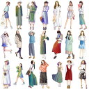 即日出荷 人物シール 柄違い50枚 大きめ 女の子 イラストステッカー コラージュ素材 人物 シール ステッカー 海外シール 大きめ 彼女 人物 ファッション ...