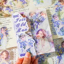 即日出荷 人物シール 30枚 花束 捧げる 少年 少女 青年 女性 女の子 男の子 薔薇 バラ 捧げる 男性 人物 花束 花 抱える イラストシール ローズ アジサイ 紫陽花 花柄 ステッカー コラージュ素材 おしゃれ 水彩 手描き 耐水 シール デコレーション コラージュ シール DIY