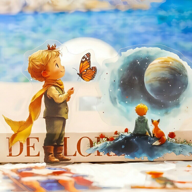 即日出荷 耐水シール 童話 物語 アリス 星の王子さま 不思議の国のアリス うさぎ 狐 動物 きつね 薔薇 星 惑星 イラスト 人物シール 男の子 女の子 子供 キッズ クリアシール コラージュ素材 かわいい コラージュ 素材 耐水シール デコレーション ハンドメイド 手帳 日記 DIY