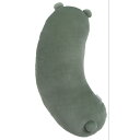 【送料無料】ボディピロー クッション ボディピロー おしゃれ 北欧 アニマル 動物 かわいい ベージュ ダークグレー グリーン コーデュロイ しっぽ 耳 尻尾 ベッド ソファ シンプル 枕 足枕 腰当て 肘置き グリーン(3)