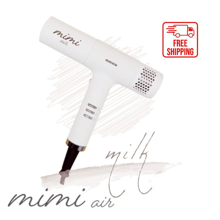 【送料無料】mimi-air（ミミエアー） ドライヤー milk マイナスイオン 温風 冷風 温度3段階 風量3段階 ヘアケア 低温ドライヤー 超軽量 持ちやすい かわいい 大風量 速乾 ツヤ髪 オートクリーニング
