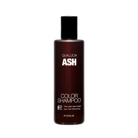  クオルシア カラーシャンプーアッシュ 250ml フィヨーレ 　(FIOLE QUALUCIA COLOR HAMPOO ASH)　ブリーチ毛　ハイトーン　アッシュ系　グレー系　寒色系カラー　染まるシャンプー