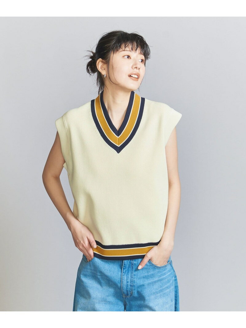 【SALE／30%OFF】【別注】＜LOGAN knitting mills＞チルデン ベスト BEAUTY&YOUTH UNITED ARROWS ビューティー＆ユース　ユナイテッドアローズ トップス ベスト・ジレ ベージュ【RBA_E】【送料無料】[Rakuten Fashion]のサムネイル