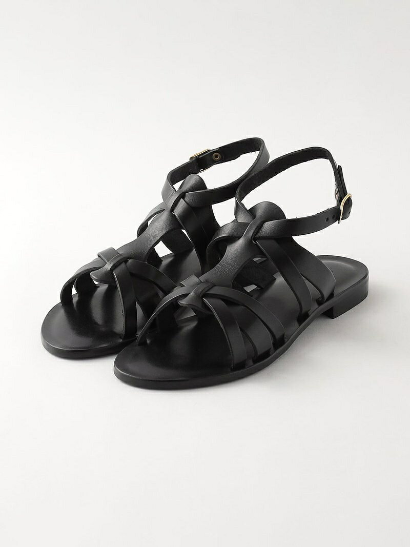 ＜Steven Alan＞LEATHER CROSS SANDALS/サンダル Steven Alan ビューティ＆ユース ユナイテッドアローズ シューズ サンダル/ミュール ホワイト ブラック【送料無料】[Rakuten Fashion]