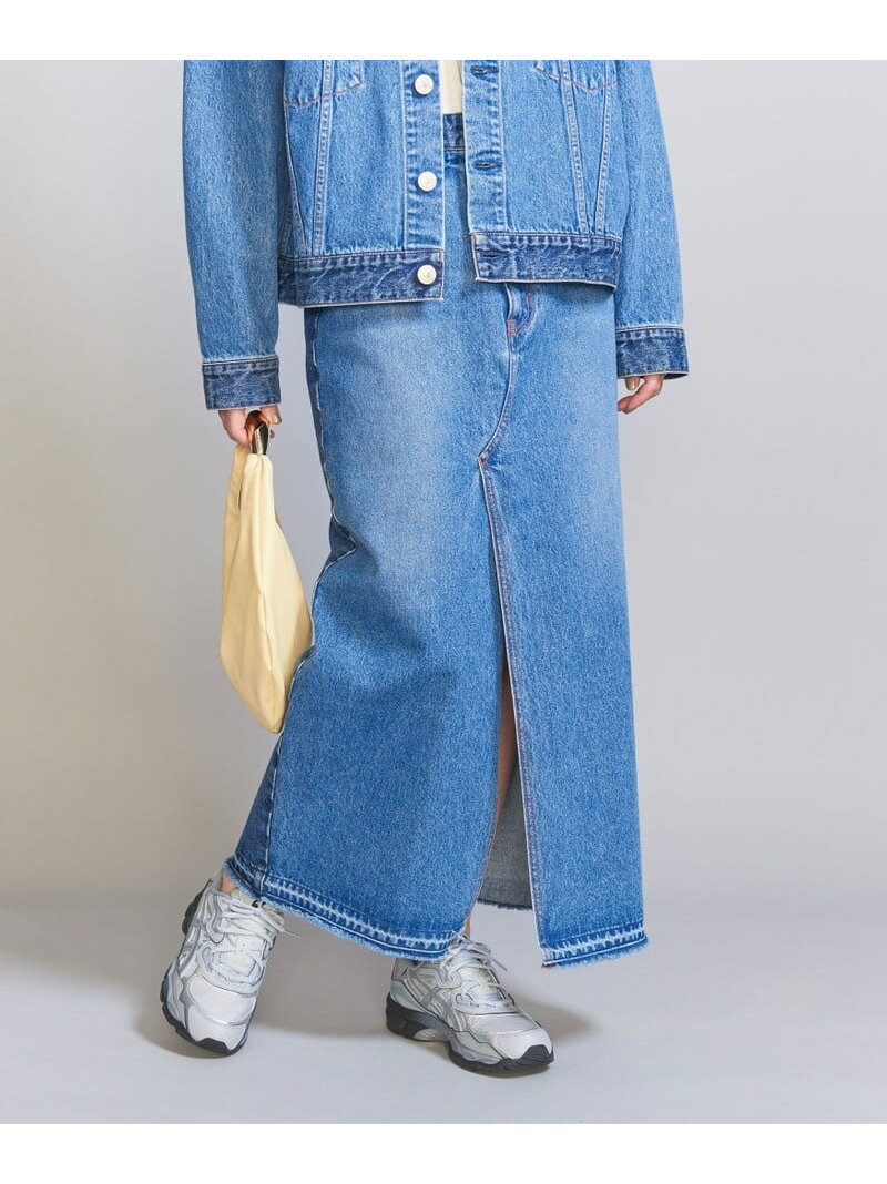 【別注】＜NEEDBY heritage＞デニムスカート BEAUTY&YOUTH UNITED ARROWS ビューティー＆ユース　ユナイテッドアローズ スカート ロング・マキシスカート ブルー【送料無料】[Rakuten Fashion]のサムネイル