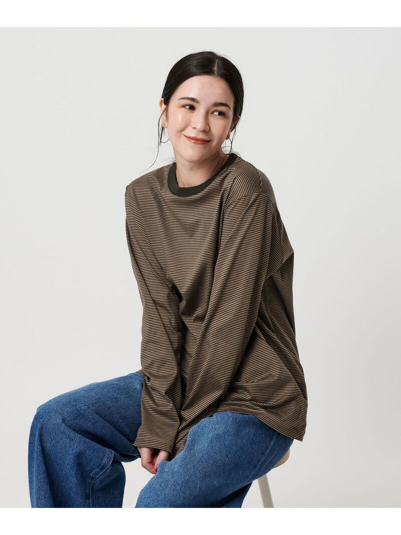 コットン天竺 ロングスリーブ カットソー BEAUTY&YOUTH UNITED ARROWS ビューティー＆ユース　ユナイテッドアローズ トップス カットソー・Tシャツ ネイビー ホワイト ブラック レッド【送料無料】[Rakuten Fashion]