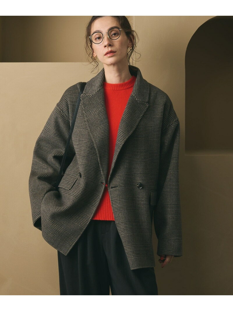 リバー テーラード ミドルコート BEAUTY&YOUTH UNITED ARROWS ビューティー＆ユース　ユナイテッドアローズ ジャケット・アウター その他のジャケット・アウター ブラック グレー【送料無料】[Rakuten Fashion]