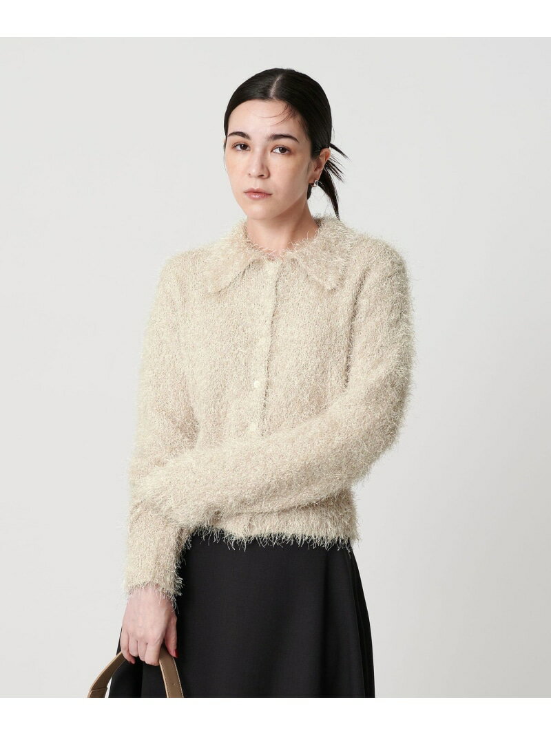 ポリエステル シャギーカーディガン ウォッシャブル BEAUTY&YOUTH UNITED ARROWS ビューティー＆ユース　ユナイテッドアローズ トップス カーディガン ホワイト ブラック【送料無料】[Rakuten Fashion]のサムネイル