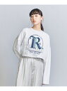 ＜RAIVE＞プリント クロップドスウェット トップス BEAUTY&YOUTH UNITED ARROWS ビューティー＆ユース　ユナイテッドアローズ トップス スウェット・トレーナー グレー【送料無料】[Rakuten Fashion]