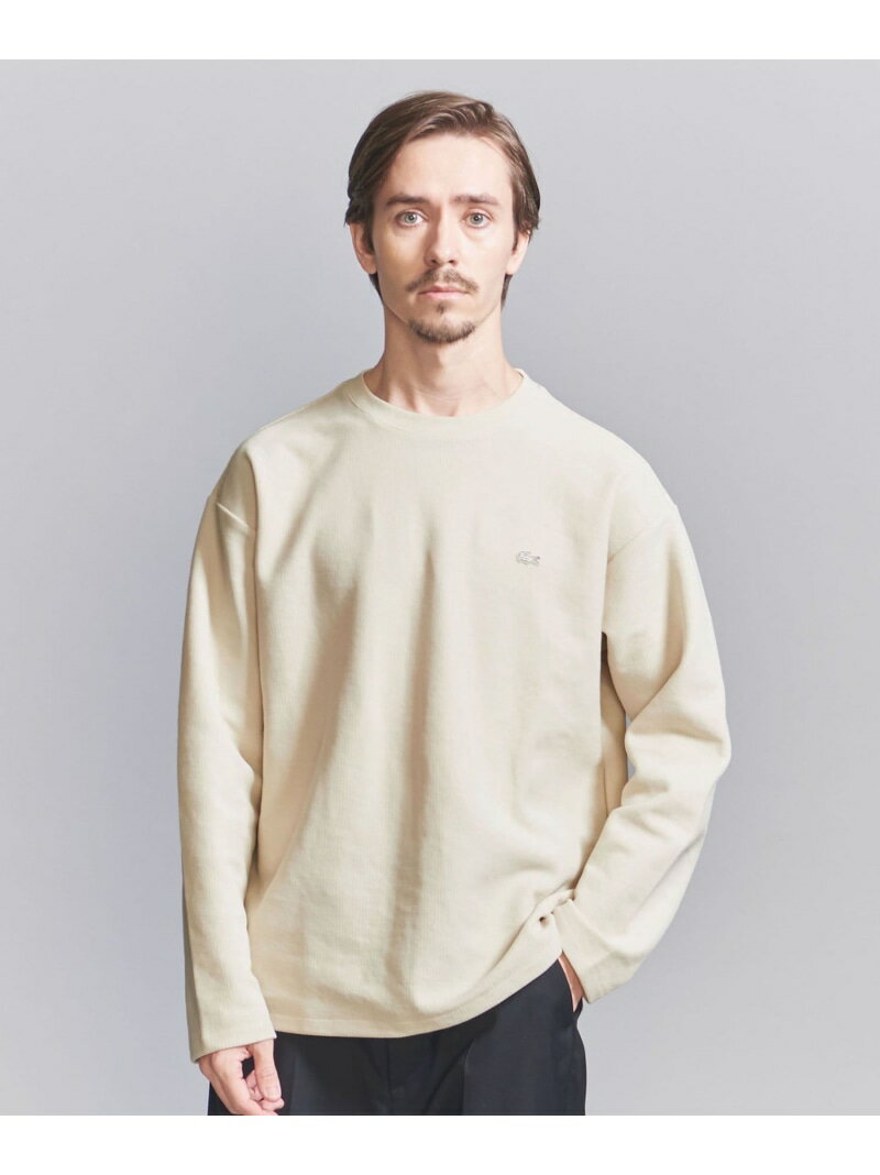 ＜LACOSTE for BEAUTY&YOUTH＞ 1トーン ロングスリーブ Tシャツ BEAUTY&YOUTH UNITED ARROWS ビューティー＆ユース　ユナイテッドアローズ トップス カットソー・Tシャツ ベージュ グレー オレンジ ブルー【送料無料】[Rakuten Fashion]のサムネイル