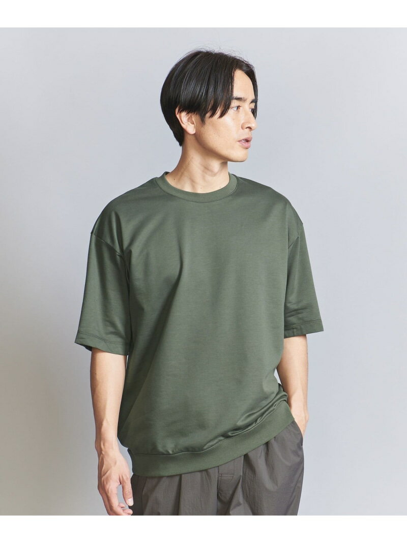 カネマサメリヤス メローコットン スウェット Tシャツ -MADE IN JAPAN- BEAUTY&YOUTH UNITED ARROWS ビューティー＆ユース　ユナイテッドアローズ トップス カットソー・Tシャツ カーキ ホワイト グレー ネイビー