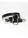 ＜JieDa＞ LEATHER BELT/ベルト BEAUTY YOUTH UNITED ARROWS ビューティー＆ユース ユナイテッドアローズ ファッション雑貨 ベルト ブラック【送料無料】 Rakuten Fashion