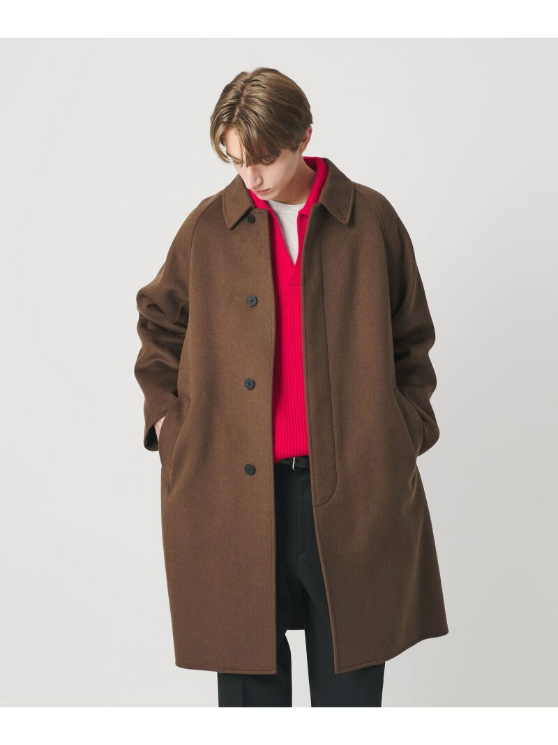 ショートビーバー リバー コート BEAUTY&YOUTH UNITED ARROWS ビューティー＆ユース　ユナイテッドアローズ ジャケット・アウター ステンカラーコート グレー ネイビー ブラウン【送料無料】[Rakuten Fashion]