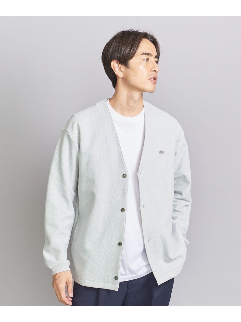 【別注】 ＜LACOSTE＞ 1TONE CARDIGAN/カーディガン BEAUTY & YOUTH UNITED ARROWS ビューティ＆ユース ユナイテッドアローズ トップス カーディガン グレー【送料無料】[Rakuten Fashion]のサムネイル