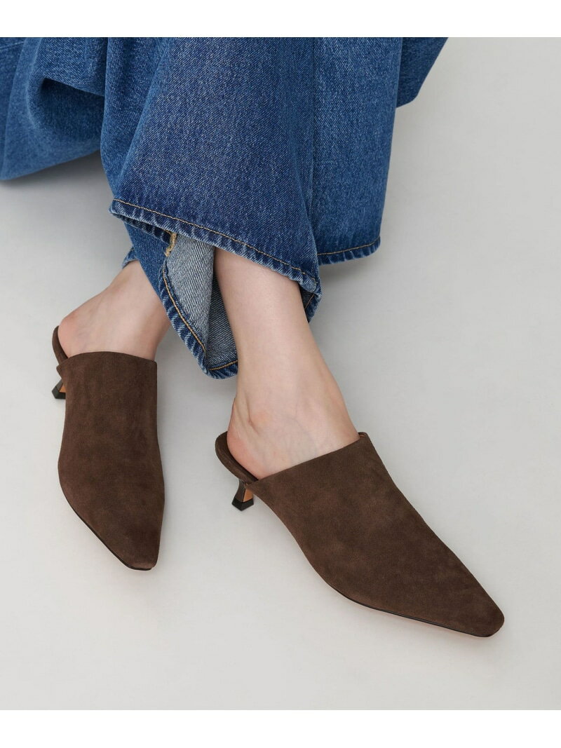 【SALE／10%OFF】レザーライク ポインテッド ミュール BEAUTY&YOUTH UNITED ARROWS ビューティー＆ユース　ユナイテッドアローズ シューズ・靴 サンダル ブラウン ブラック【RBA_E】【送料無料】[Rakuten Fashion]のサムネイル