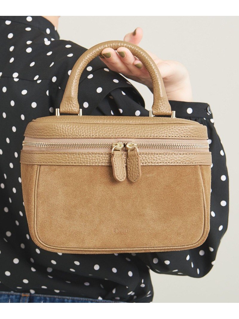 【別注】＜ch!iii＞レザー*スエード コンビ バニティバッグ BEAUTY & YOUTH UNITED ARROWS ビューティ＆ユース ユナイテッドアローズ バッグ ハンドバッグ ベージュ グレー【送料無料】[Rakuten Fashion]のサムネイル