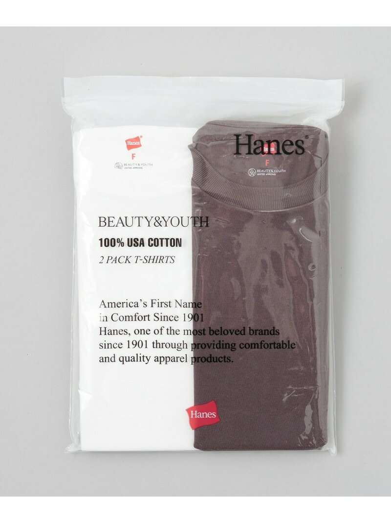 【別注】＜Hanes＞2パック Tシャツ BEAUTY&YOUTH UNITED ARROWS ビューティー＆ユース　ユナイテッドアローズ トップス カットソー・Tシャツ ベージュ ブラウン【送料無料】[Rakuten Fashion]のサムネイル