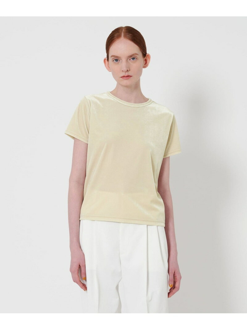 【SALE／40%OFF】＜Steven Alan＞ベロア Tシャツ Steven Alan ビューティー＆ユース　ユナイテッドアローズ トップス カットソー・Tシャツ ホワイト ピンク【RBA_E】【送料無料】[Rakuten Fashion]のサムネイル